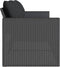 vidaXL - Tuinbank - 3-zits - met - kussens - poly - rattan - zwart