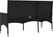 vidaXL - Tuinbank - 3-zits - met - kussens - poly - rattan - zwart