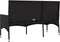 vidaXL - Tuinbank - 3-zits - met - kussens - poly - rattan - zwart