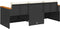 vidaXL - Tuinbank - 3-zits - met - kussens - poly - rattan - zwart