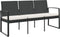 vidaXL - Tuinbank - 3-zits - met - kussens - polypropeen - rattan - zwart