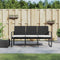 vidaXL - Tuinbank - 3-zits - met - kussens - polypropeen - rattan - zwart