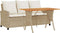 vidaXL - Tuinbank - 3-zits - met - kussens - & - tafel - poly - rattan - beige