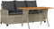 vidaXL - Tuinbank - 3-zits - met - kussens - & - tafel - poly - rattan - lichtgrijs