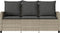 vidaXL - Tuinbank - 3-zits - met - kussens - & - tafel - poly - rattan - lichtgrijs