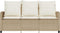 vidaXL - Tuinbank - 3-zits - met - kussens - & - tafel - poly - rattan - beige