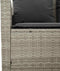 vidaXL - Tuinbank - 3-zits - met - kussens - & - tafel - poly - rattan - lichtgrijs