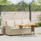 vidaXL - Tuinbank - 3-zits - met - kussens - & - tafel - poly - rattan - beige