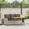 vidaXL - Tuinbank - 3-zits - met - kussens - & - tafel - poly - rattan - lichtgrijs