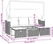 vidaXL - Tuinbank - 3-zits - met - luifel - en - voetenbanken - poly - rattan - beige