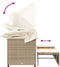 vidaXL - Tuinbank - 3-zits - met - luifel - en - voetenbanken - poly - rattan - beige