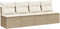 vidaXL - Tuinbank - 4-zits - met - kussens - poly - rattan - beige