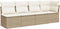 vidaXL - Tuinbank - 4-zits - met - kussens - poly - rattan - beige
