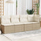 vidaXL - Tuinbank - 4-zits - met - kussens - poly - rattan - beige