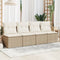 vidaXL - Tuinbank - 4-zits - met - kussens - poly - rattan - beige