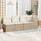 vidaXL - Tuinbank - 4-zits - met - kussens - poly - rattan - beige