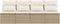 vidaXL - Tuinbank - 4-zits - met - kussens - poly - rattan - beige