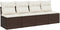 vidaXL - Tuinbank - 4-zits - met - kussens - poly - rattan - bruin