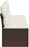 vidaXL - Tuinbank - 4-zits - met - kussens - poly - rattan - bruin