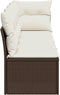 vidaXL - Tuinbank - 4-zits - met - kussens - poly - rattan - bruin
