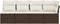 vidaXL - Tuinbank - 4-zits - met - kussens - poly - rattan - bruin