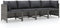 vidaXL - Tuinbank - 4-zits - met - kussens - poly - rattan - grijs