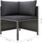 vidaXL - Tuinbank - 4-zits - met - kussens - poly - rattan - grijs