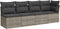 vidaXL - Tuinbank - 4-zits - met - kussens - poly - rattan - grijs