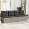 vidaXL - Tuinbank - 4-zits - met - kussens - poly - rattan - grijs