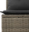 vidaXL - Tuinbank - 4-zits - met - kussens - poly - rattan - grijs