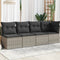 vidaXL - Tuinbank - 4-zits - met - kussens - poly - rattan - grijs