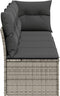vidaXL - Tuinbank - 4-zits - met - kussens - poly - rattan - grijs