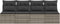 vidaXL - Tuinbank - 4-zits - met - kussens - poly - rattan - grijs