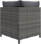 vidaXL - Tuinbank - 4-zits - met - kussens - poly - rattan - grijs