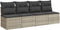 vidaXL - Tuinbank - 4-zits - met - kussens - poly - rattan - lichtgrijs