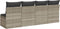 vidaXL - Tuinbank - 4-zits - met - kussens - poly - rattan - lichtgrijs