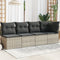 vidaXL - Tuinbank - 4-zits - met - kussens - poly - rattan - lichtgrijs