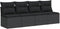 vidaXL - Tuinbank - 4-zits - met - kussens - poly - rattan - zwart