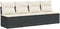 vidaXL - Tuinbank - 4-zits - met - kussens - poly - rattan - zwart