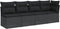 vidaXL - Tuinbank - 4-zits - met - kussens - poly - rattan - zwart
