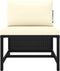 vidaXL - Tuinbank - 4-zits - met - kussens - poly - rattan - zwart