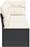 vidaXL - Tuinbank - 4-zits - met - kussens - poly - rattan - zwart