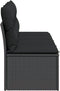vidaXL - Tuinbank - 4-zits - met - kussens - poly - rattan - zwart