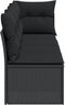 vidaXL - Tuinbank - 4-zits - met - kussens - poly - rattan - zwart