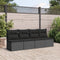 vidaXL - Tuinbank - 4-zits - met - kussens - poly - rattan - zwart