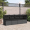 vidaXL - Tuinbank - 4-zits - met - kussens - poly - rattan - zwart