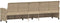 vidaXL - Tuinbank - 5-zits - met - kussens - poly - rattan - beige