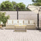vidaXL - Tuinbank - 5-zits - met - kussens - poly - rattan - beige