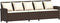 vidaXL - Tuinbank - 5-zits - met - kussens - poly - rattan - bruin