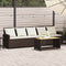 vidaXL - Tuinbank - 5-zits - met - kussens - poly - rattan - bruin